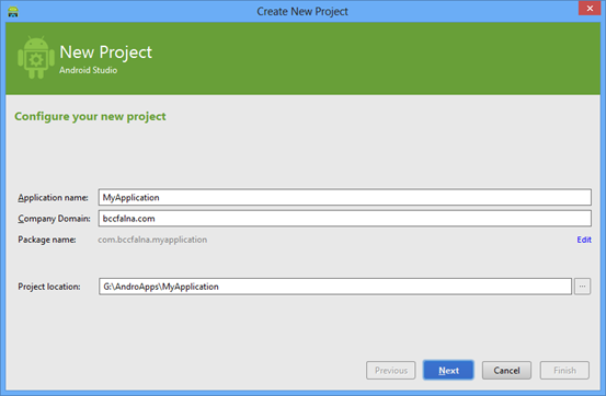 How to Create a New Project in Android Studio - ITeBooks