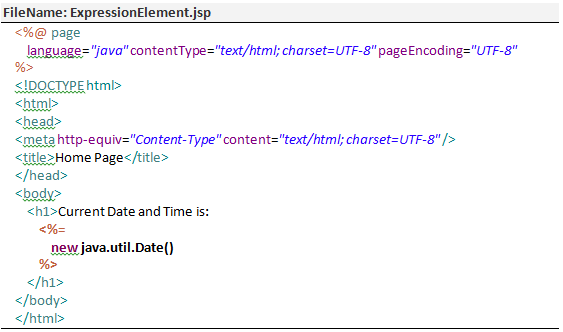 JSP Implicit Objects - ExpressionElement - Core JSP in Hindi - BccFalna.com